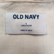 Chemise Old Navy L Crème Coton Lin Rose's California USA Imprimée mch courtes