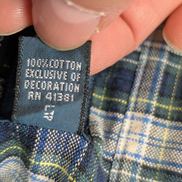 Chemise Ralph Lauren verte et marine à carreaux taille XXL logo vert #2567