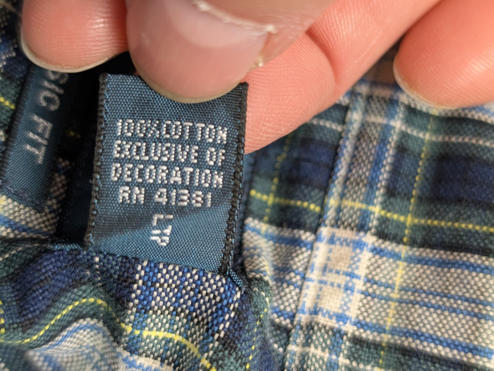 Chemise Ralph Lauren verte et marine à carreaux taille XXL logo vert #2567