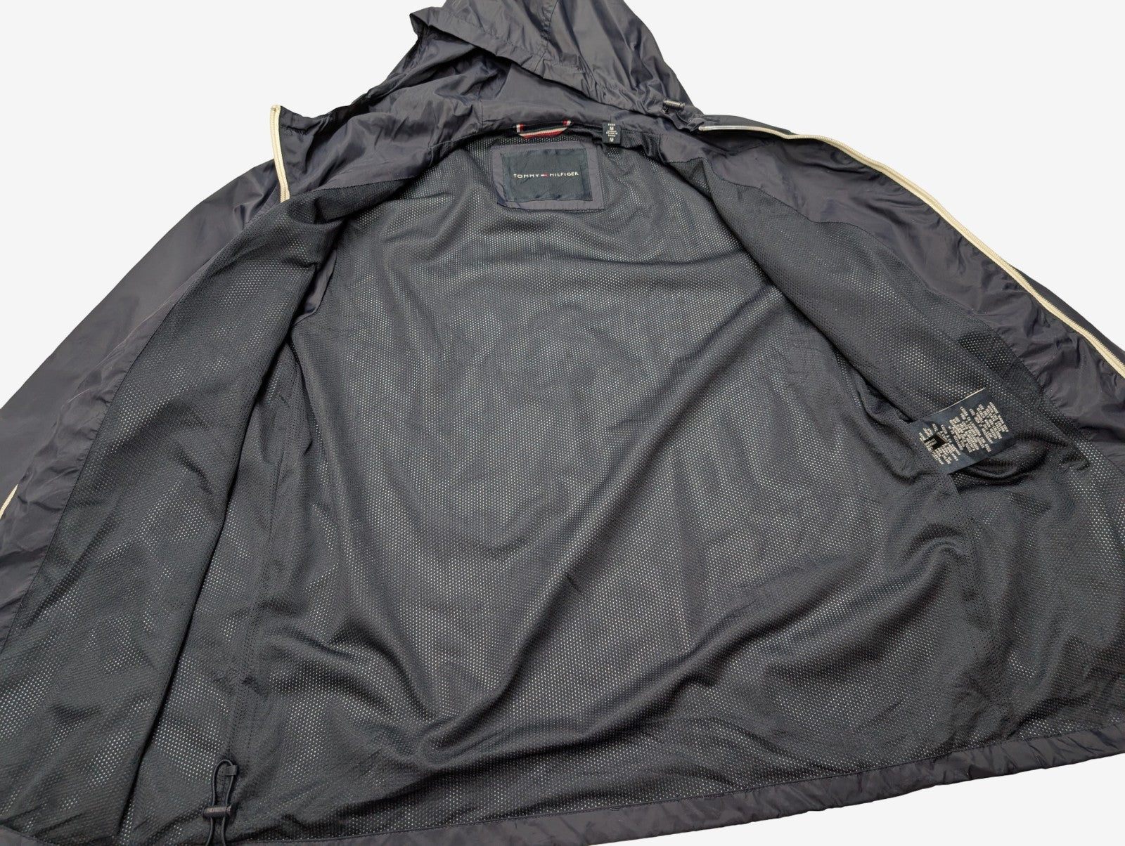 Tommy Hilfiger Veste Coupe-Vent M Bleu Marine Rouge Blanc Capuche |317BSR