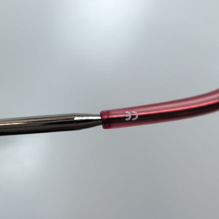 Lunettes de soleil Y2K Branche fine Sans Monture Ovale Bordeaux Gris