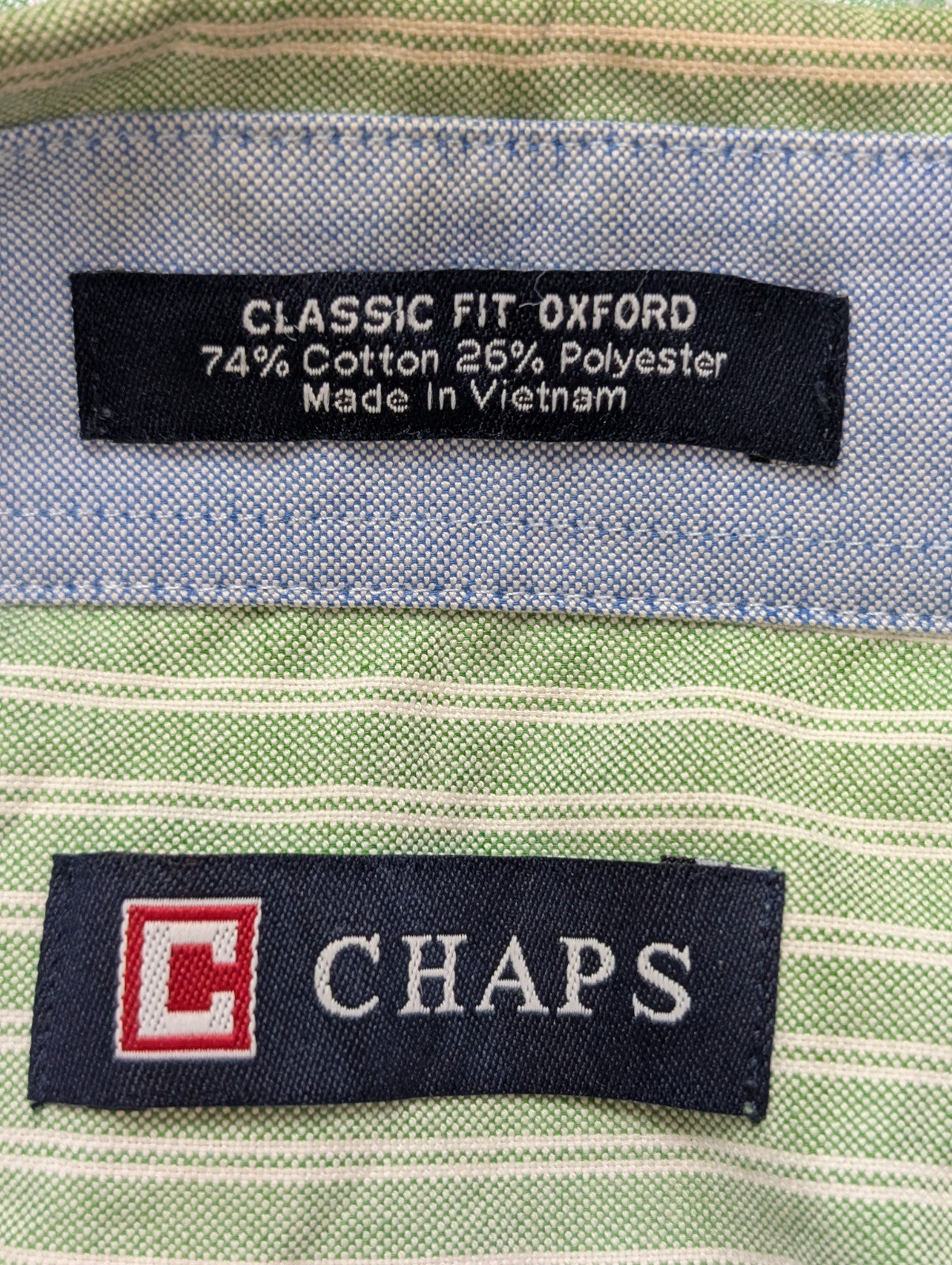 Chemise Chaps verte à rayures taille XXL #234msch