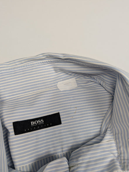 Chemise Hugo Boss bleu à rayures taille M/L #266m