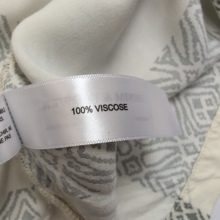 Chemise Hawaïenne Denim & Flower L Beige Vert Motifs Viscose