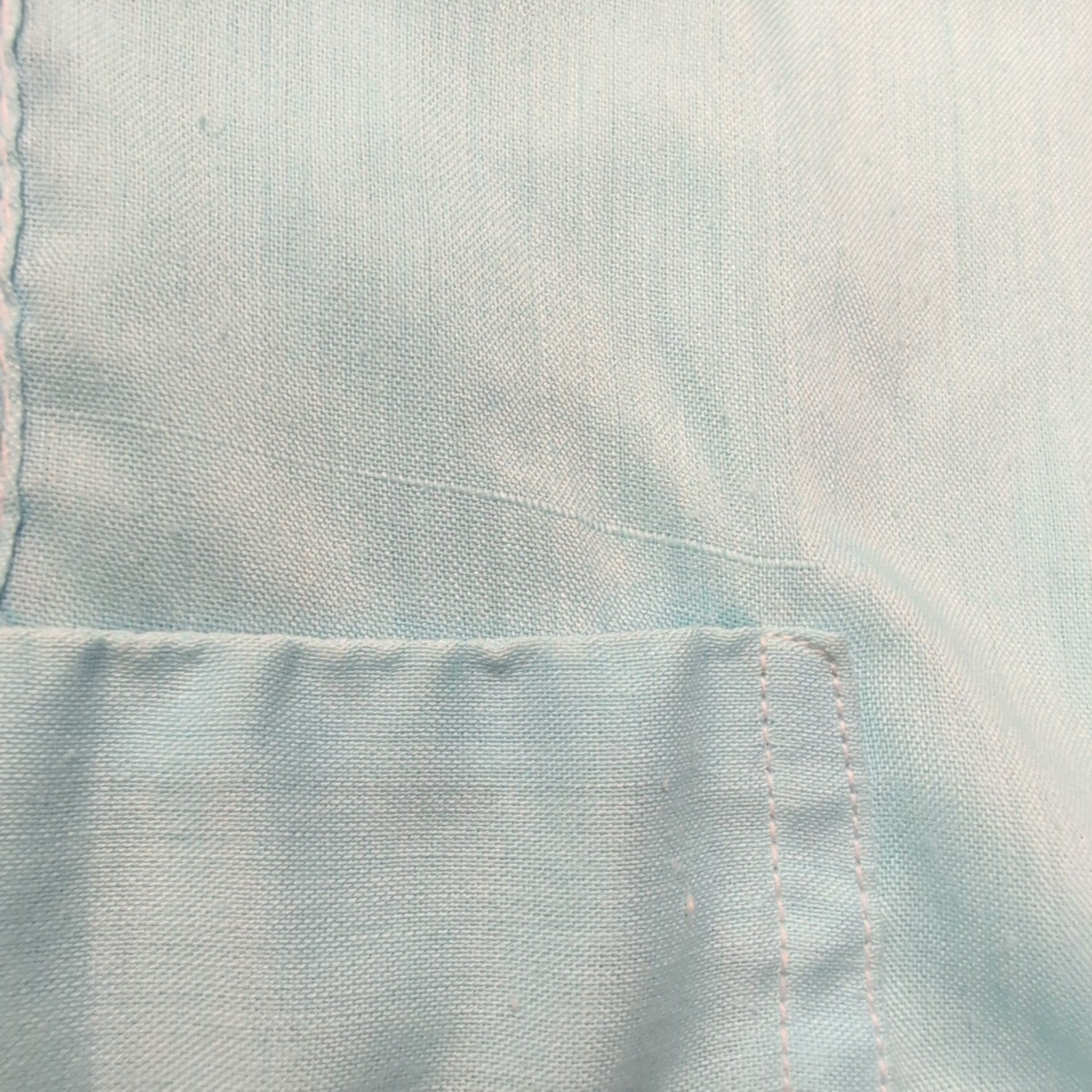 Chemise Guayabera Maya Real 3XL Bleu Brodée 4 Poches Made in Mexico