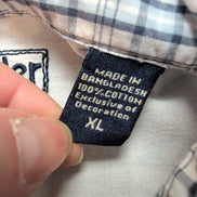 Chemise Wrangler Hero Manches Courtes Bleue à Carreaux à Poche Taille XL