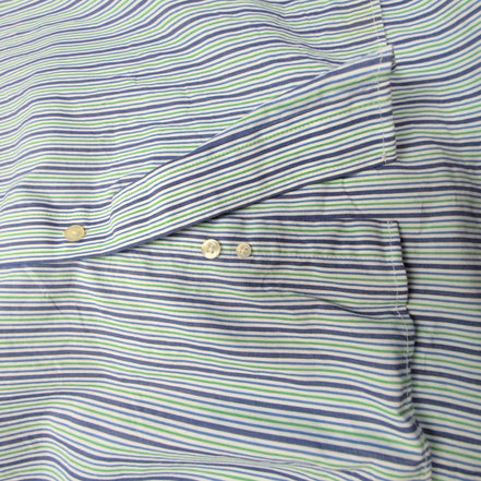 Chemise CHAPS à rayures bleues et vertes taille XXL #58e