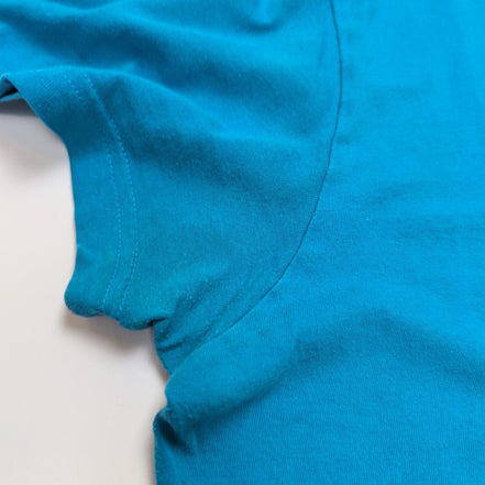 T-shirt Polo Ralph Lauren M Classic Fit Bleu Ciel Logo Jaune 100% Coton