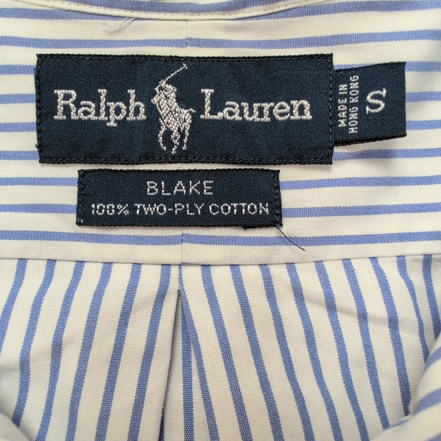 Chemise Ralph Lauren Blake S Bleu Rayures 100s Two Ply Coton Hong Kong