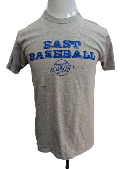 CHAMPION T-Shirt Homme S Gris EAST Baseball VINTAGE Logo Manches Rétro |102T