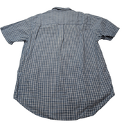 Chemise CHAPS Ralph Lauren bleue à carreaux manches courtes taille M #13e