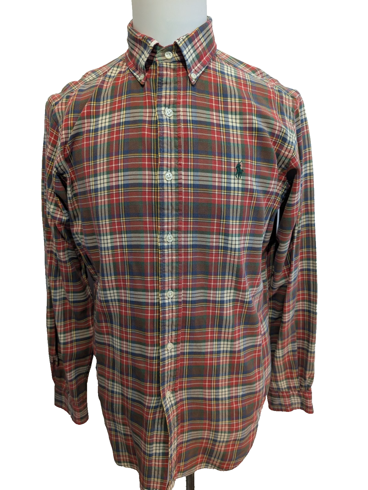 CHEMISE Ralph Lauren homme M Classic Fit ROUGE carreaux hiver