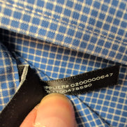 Chemise Lauren Ralph Lauren Bleue À Petits Carreaux Slim Fit Taille L XL