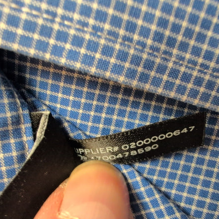 Chemise Lauren Ralph Lauren Bleue À Petits Carreaux Slim Fit Taille L XL
