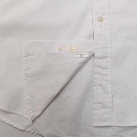 Chemise YVES SAINT LAURENT Blanc Uni Taille 39 M/L Logo Brodé Manches Longues