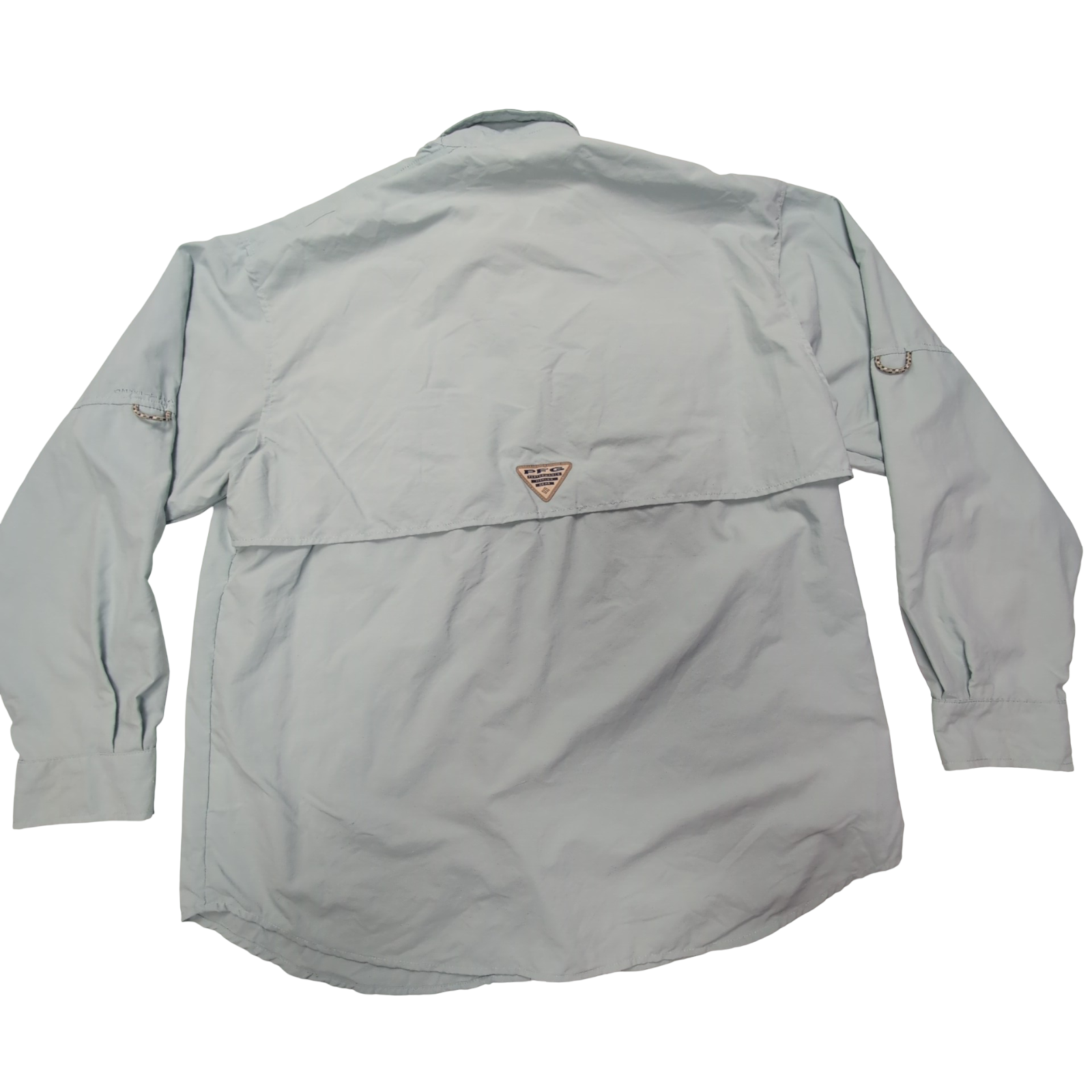 Chemise Columbia PFG nylon verte pastel uni poches manches longues taille M