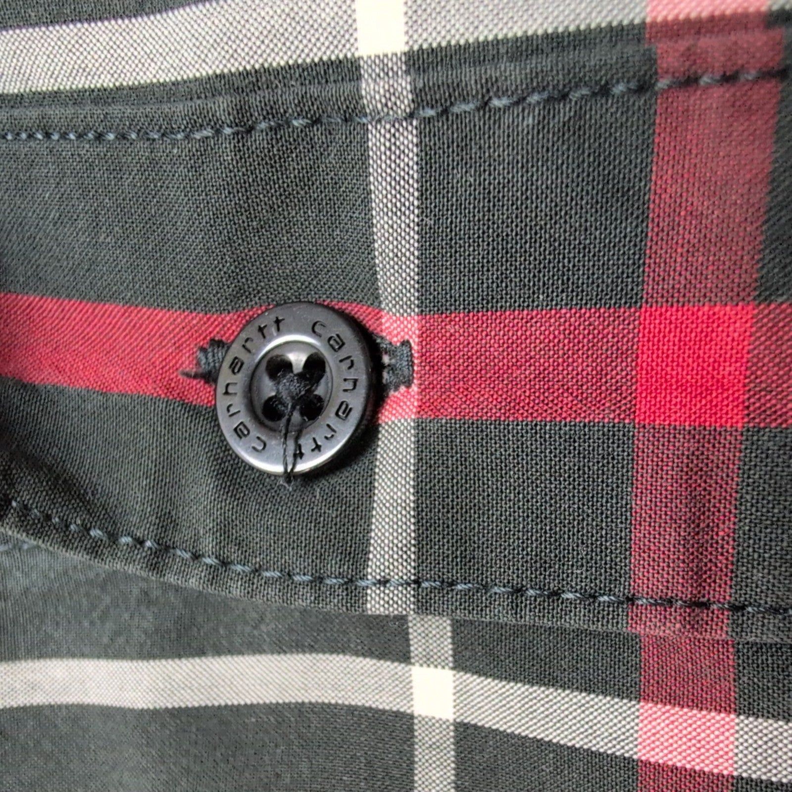 Chemise Carhartt Manches Courtes Rouge et Noir à carreaux - Taille XL