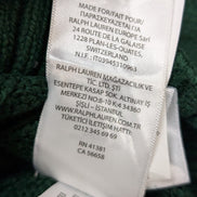 Pull POLO RALPH LAUREN Homme L Vert Torsadé Cable Knit Cotton Excellent État