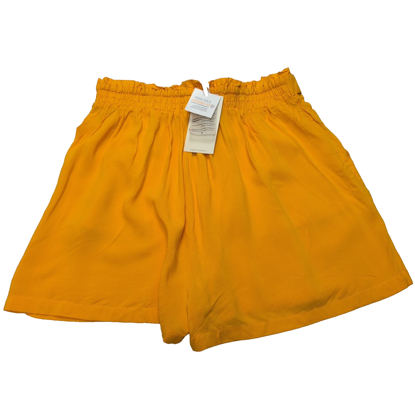 Short Femme S Fresh Made Jaune 100% Viscose Fluide Neuf avec Étiquette