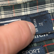 Chemise Ralph Lauren manches longues kaki à carreaux taille L #2811 18chfl