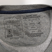 Sweat Patagonia Gris Col Rond Imprimé Bordeaux M