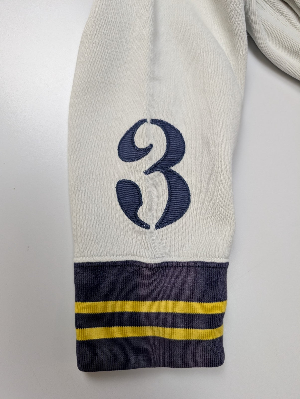 Pull Polo Ralph Lauren M Cricket Club Blanc Bleu Quart Zip 2 Poches