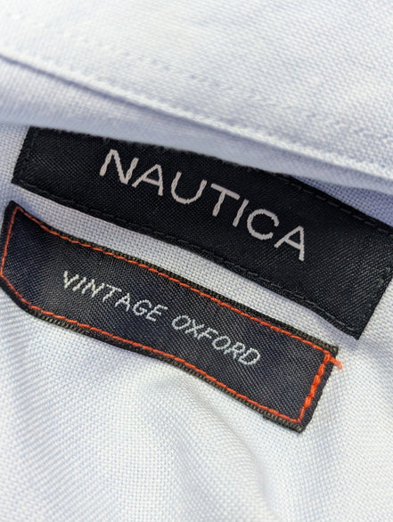 Chemise Nautica bleu clair uni taille L #132msch