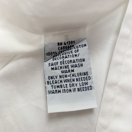 Chemise Ralph Lauren L Blanche Coton Logo Bleu Marine Button Down Shirt