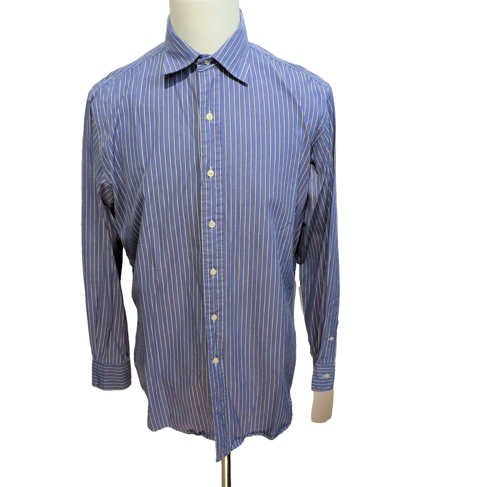 Chemise Polo Ralph Lauren Curham Rayée Bleu Blanc L Classic Fit