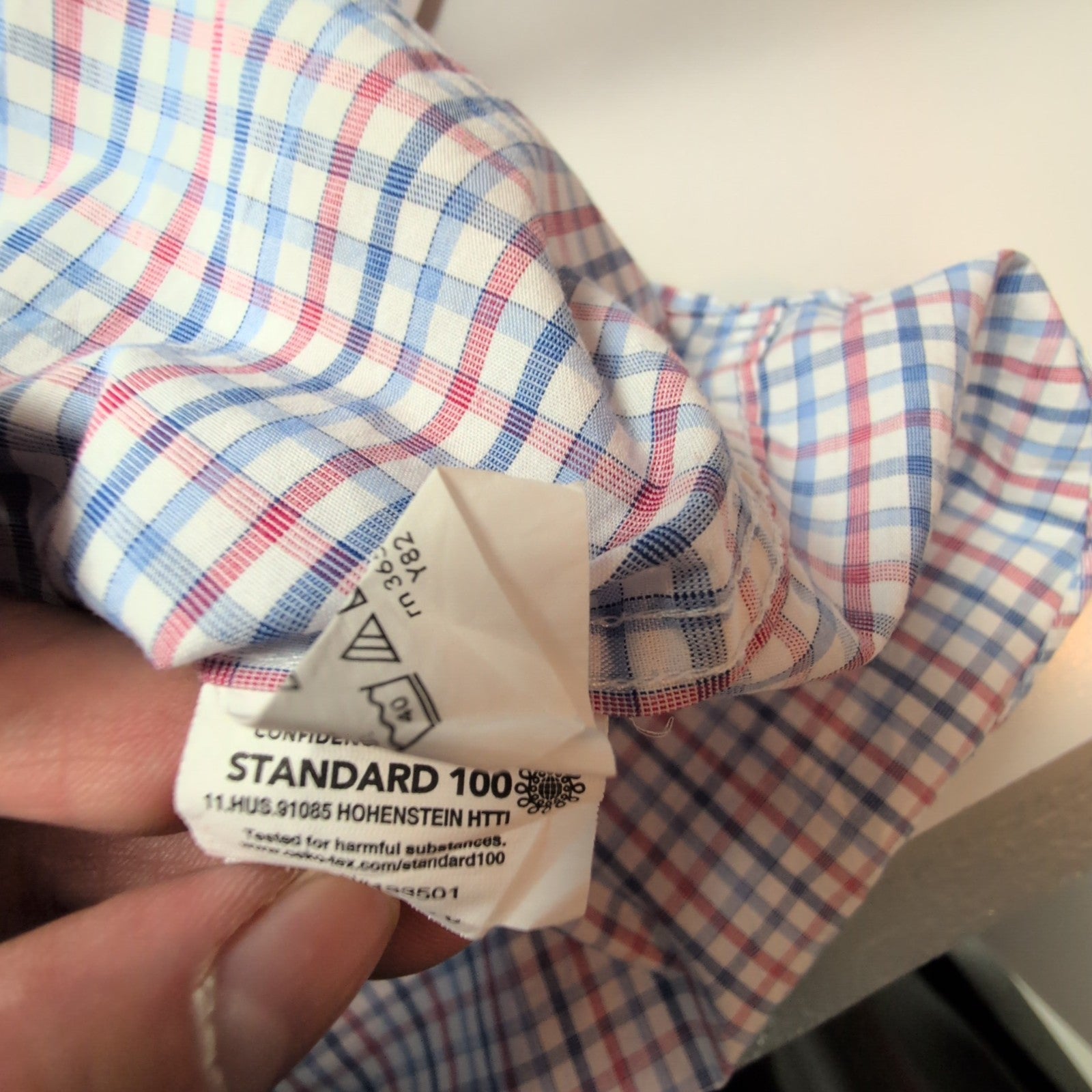 Chemise Chaps bleu blanc rouge à carreaux taille XL #45e