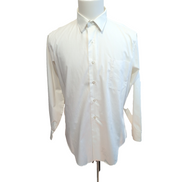 Manhattan Chemise Vintage Blanche Unie Manches Longues Homme Taille L
