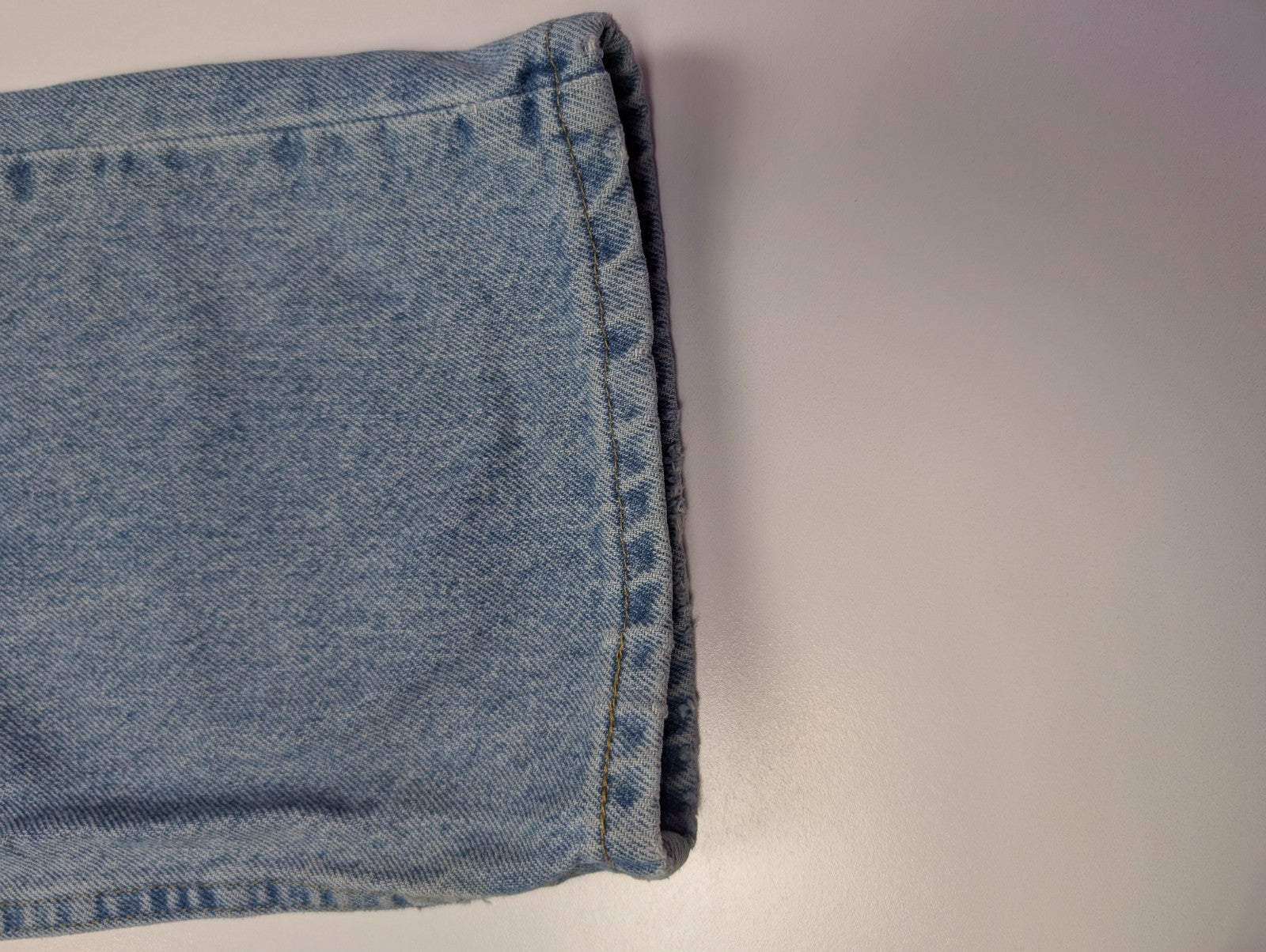 Jean Lee Homme Vintage Bleu Clair W32 L32 Denim Robuste Pantalon Droit