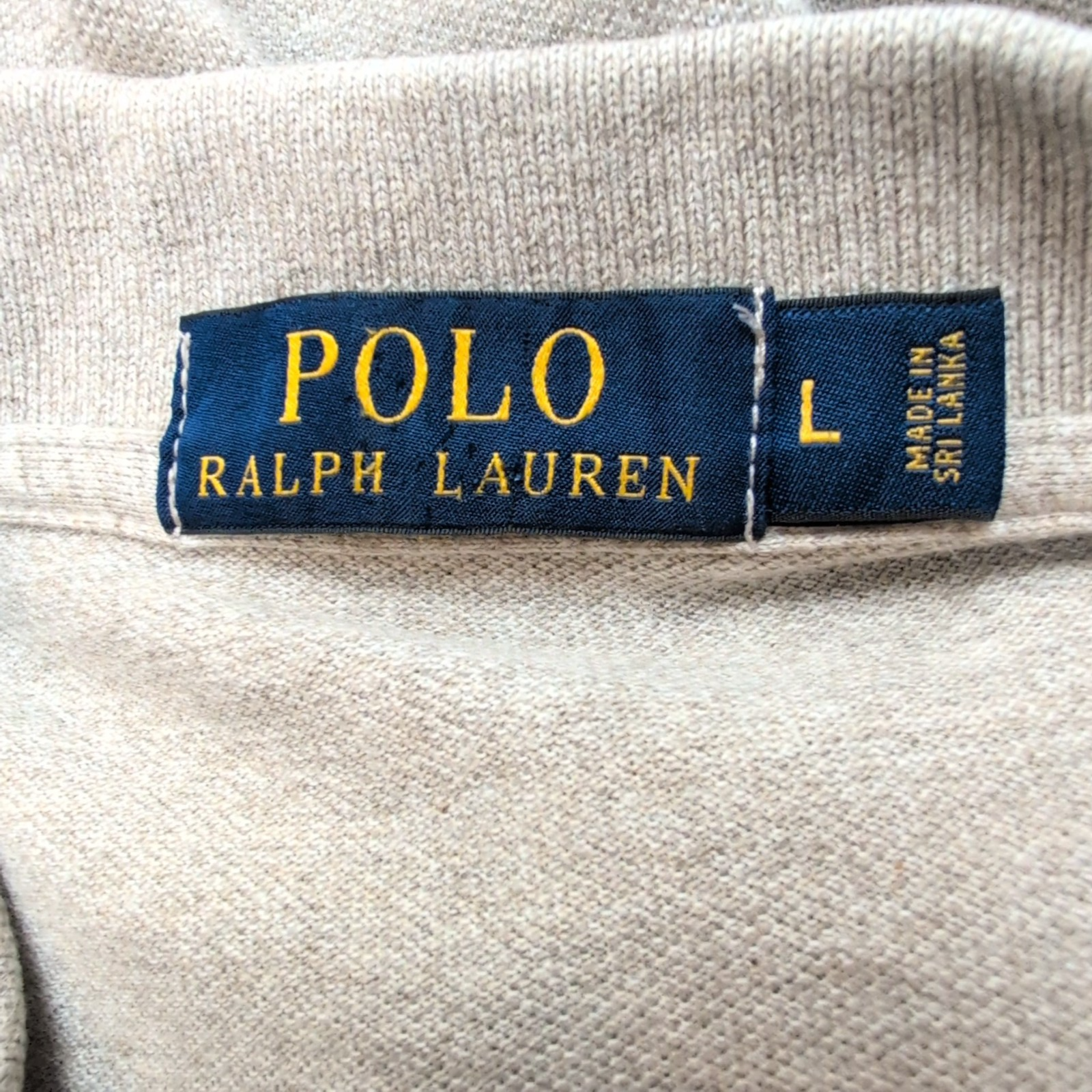 Polo Ralph Lauren Homme L Marron Clair Logo Marron Foncé Polo Manches Courtes