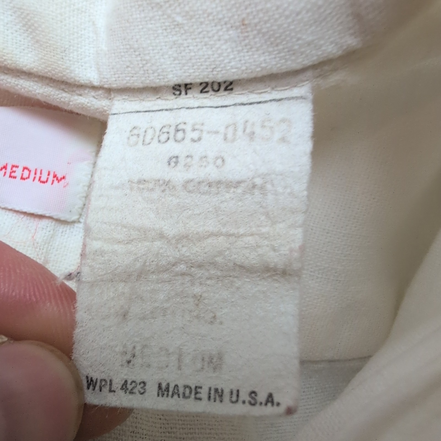 Chemise Levis Made in USA Western Léopard Brodé Dos Vintage M Blanc