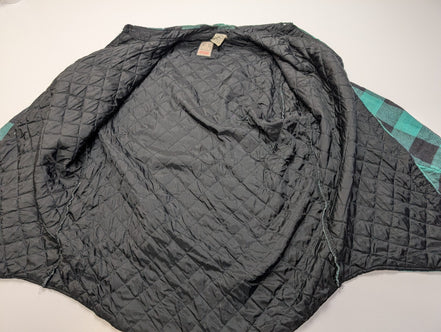 Outdoor Exchange Veste Surchemise Matelassée Carreaux Vert Noir M Vtg 🔥 |259S