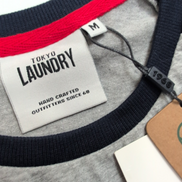 T-shirt Tokyo Laundry M Gris 100% Coton Neuf Étiquette Logo West Coast