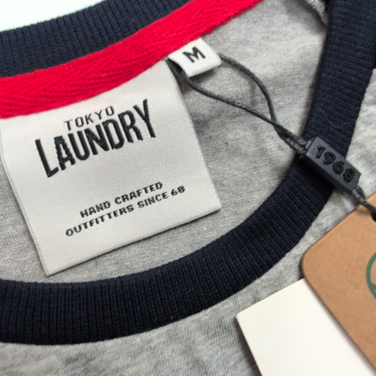 T-shirt Tokyo Laundry M Gris 100% Coton Neuf Étiquette Logo West Coast