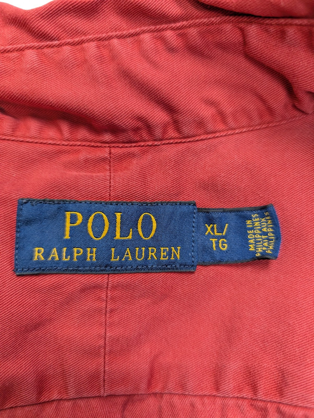 Chemise Polo Ralph Lauren vintage rouge 2 poches taille XL #2619