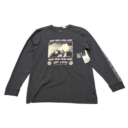 T-shirt Rip Curl Manches Longues 12 Ans Gris Surf Neuf avec Étiquette