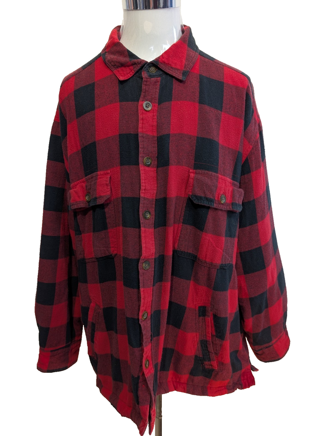 Surchemise Veste Matelassée Flanelle ROUGE NOIR BASIC EDITIONS 3XL |264S