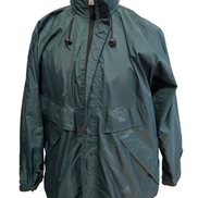 K-WAY Plus Veste Imperméable S Vert Foncé Coupe-Vent Capuche dans Col | 319BSR