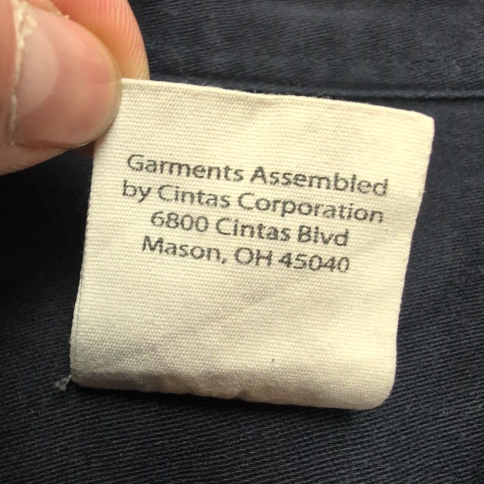 Chemise Workwear Carhartt FR XL bleu marine brodée USA work rare