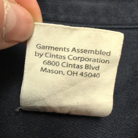 Chemise Workwear Carhartt FR XL bleu marine brodée USA work rare