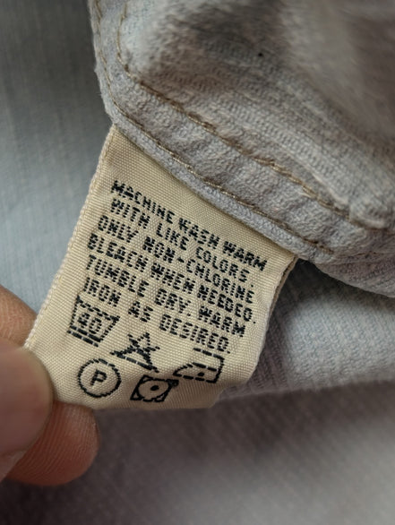 Chemise EDDIE BAUER T.XL TALL Velours Côtelé Vert Pâle Vtg