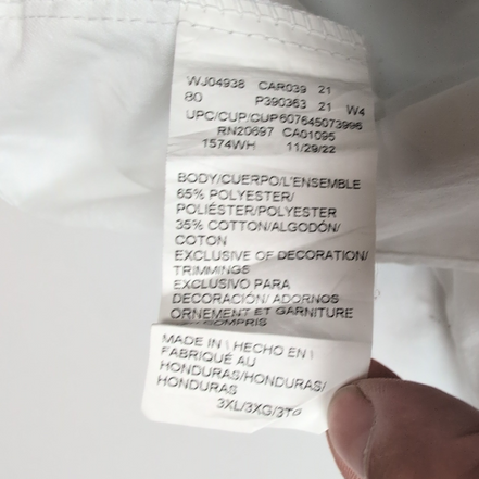 Chemise Dickies 3XL Blanc Workwear Manches Courtes 2 Poches Logo