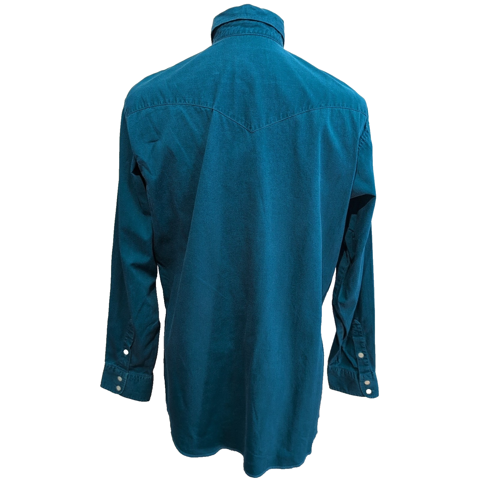 Chemise Wrangler Cowboy Cut Made in USA Taille L / XL Vert Western