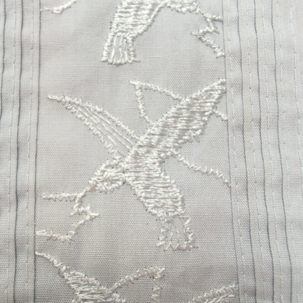 Chemise Hawaïenne Haband L Gris Clair 4 Poches Panama Oiseaux Brodés