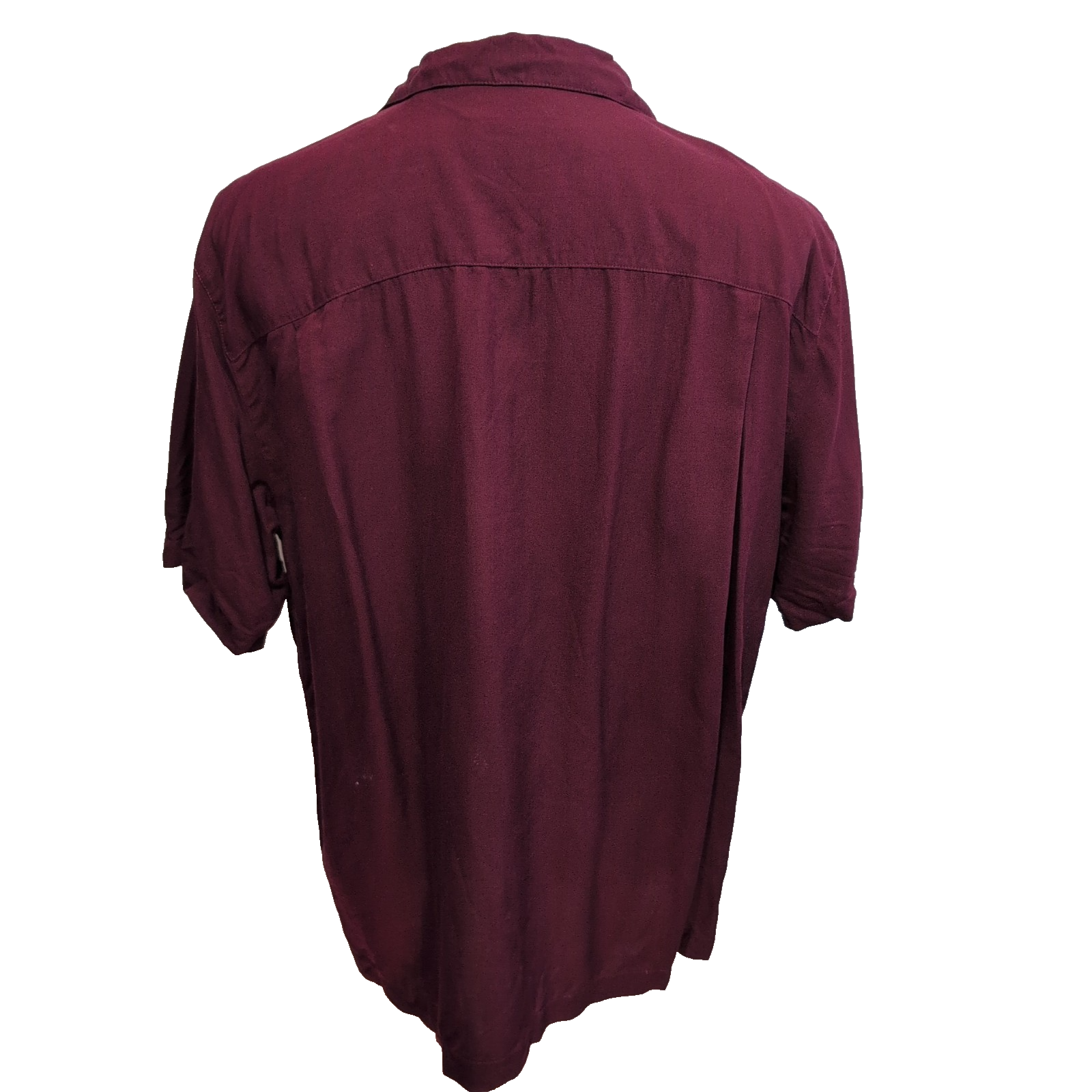 Chemise Hawaïenne Brandini Soie Bordeaux Boutons effet Coquillage L