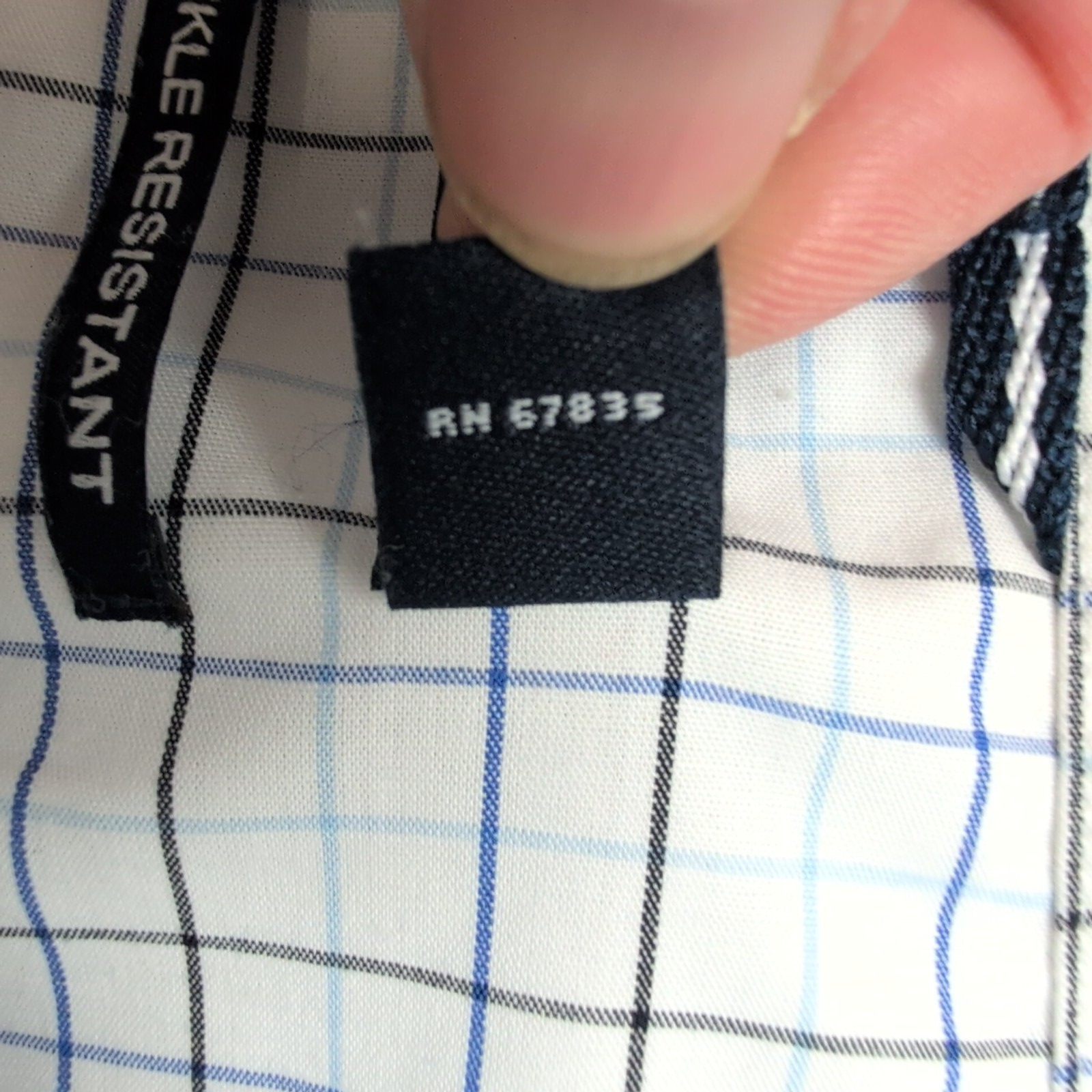 Chemise Nautica Blanc Carreaux Bleu Noir 2XL Coton Vintage XXL