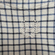 Chemise Chaps bleu blanc petits carreaux 100% coton logo brodé L